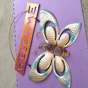 12 inch metal butterfly sign